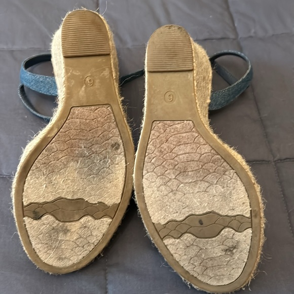 Denim espadrilles wedge sandals - Picture 6 of 6